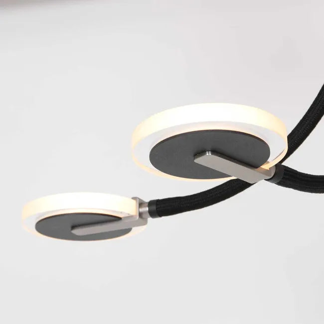 Plafonnier noir & blanc - LED - 5 lumières - Turound