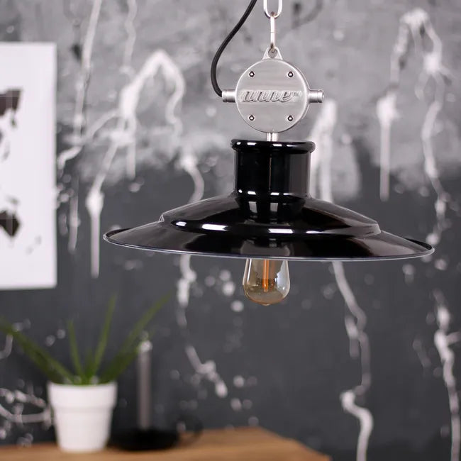 Lampe suspension noire & métal - Millstone