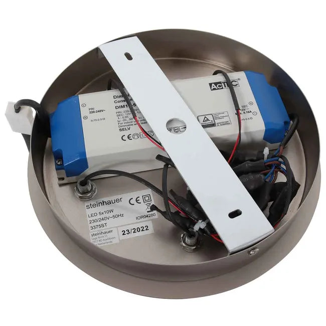 Plafonnier en acier brossé - LED - 5 lumières - Turound