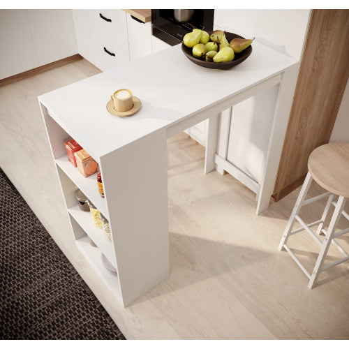 Table haute blanche  - 103 X 110 cm - Kala