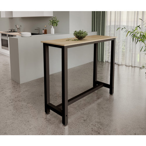 Table haute noire & chêne - 100 X 120 cm - Anivia