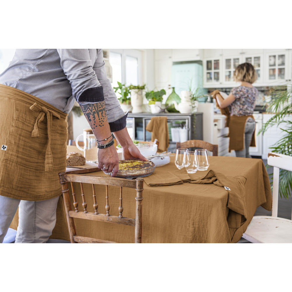 Nappe rectangle 150 x 350 cm GAÏA Camel