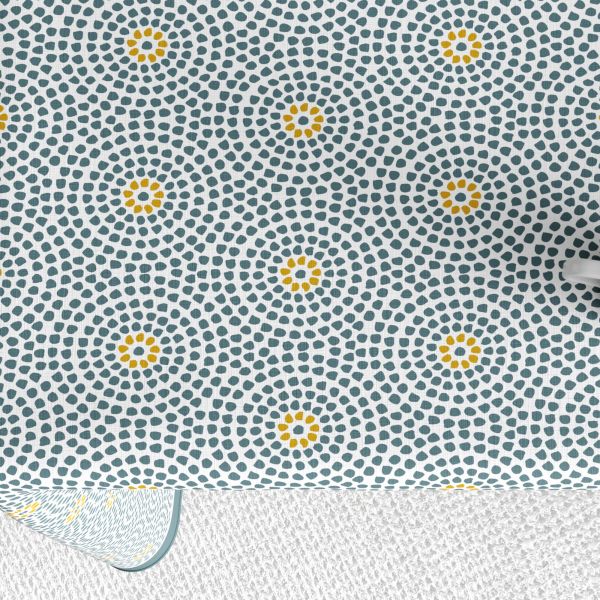 Nappe rectangulaire anti tache 140x250 cm Coton Patio Eau