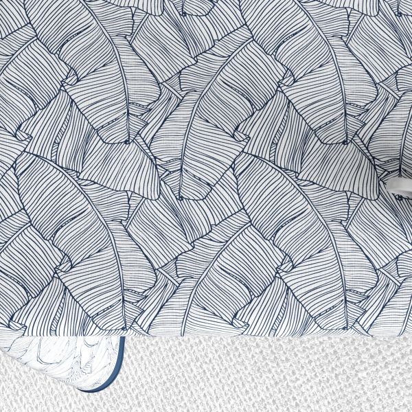 Nappe rectangulaire anti tache 140x250 cm Coton Planta Bleu