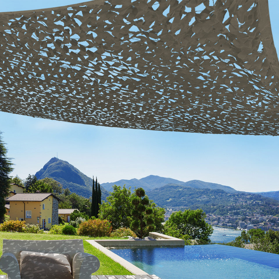 Ombrière rectangulaire taupe 4x6m