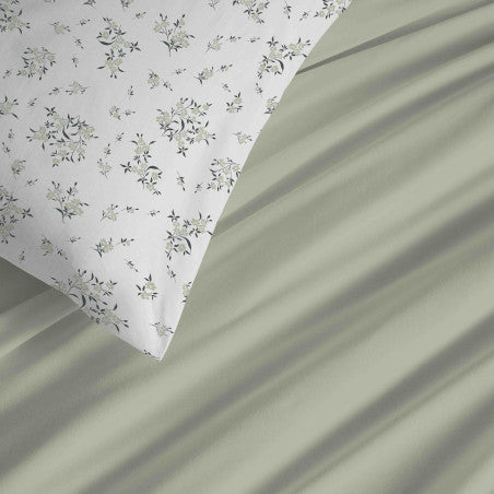 Pack Complet Housse de couette Imprimé 240 x 260 cm - Drap housse 180 x 200 cm King Size - 100% coton / 57 fils/cm²- LOUISE ROMARIN