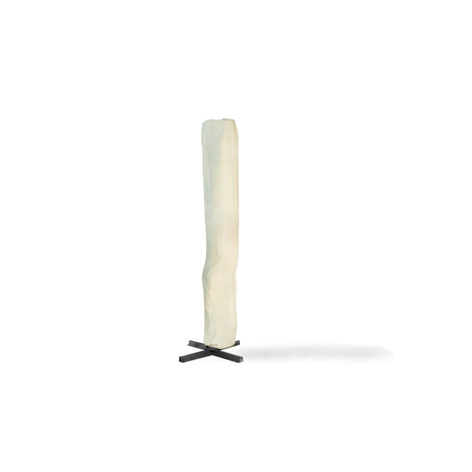 Parasol 360° carré crème 3m avec housse de rangement