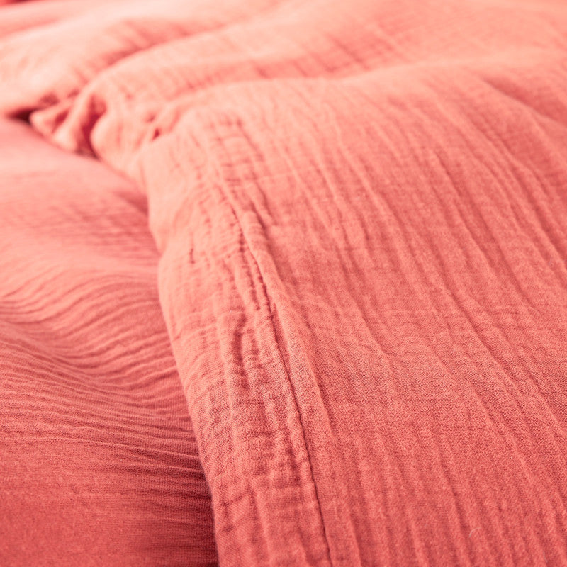 Parure de Draps 3 Pièces Dh 90 Gaze de Coton Blush