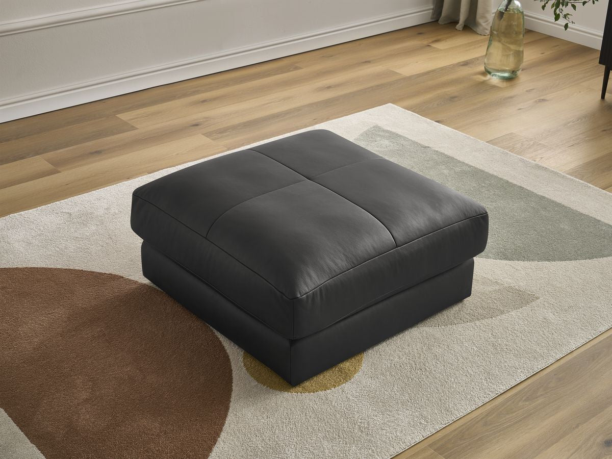 Pouf LEONARD cuir de vache