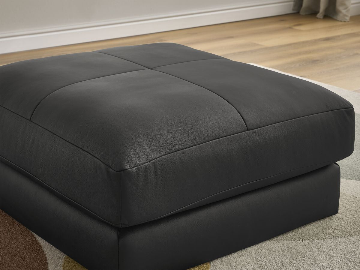 Pouf LEONARD cuir de vache