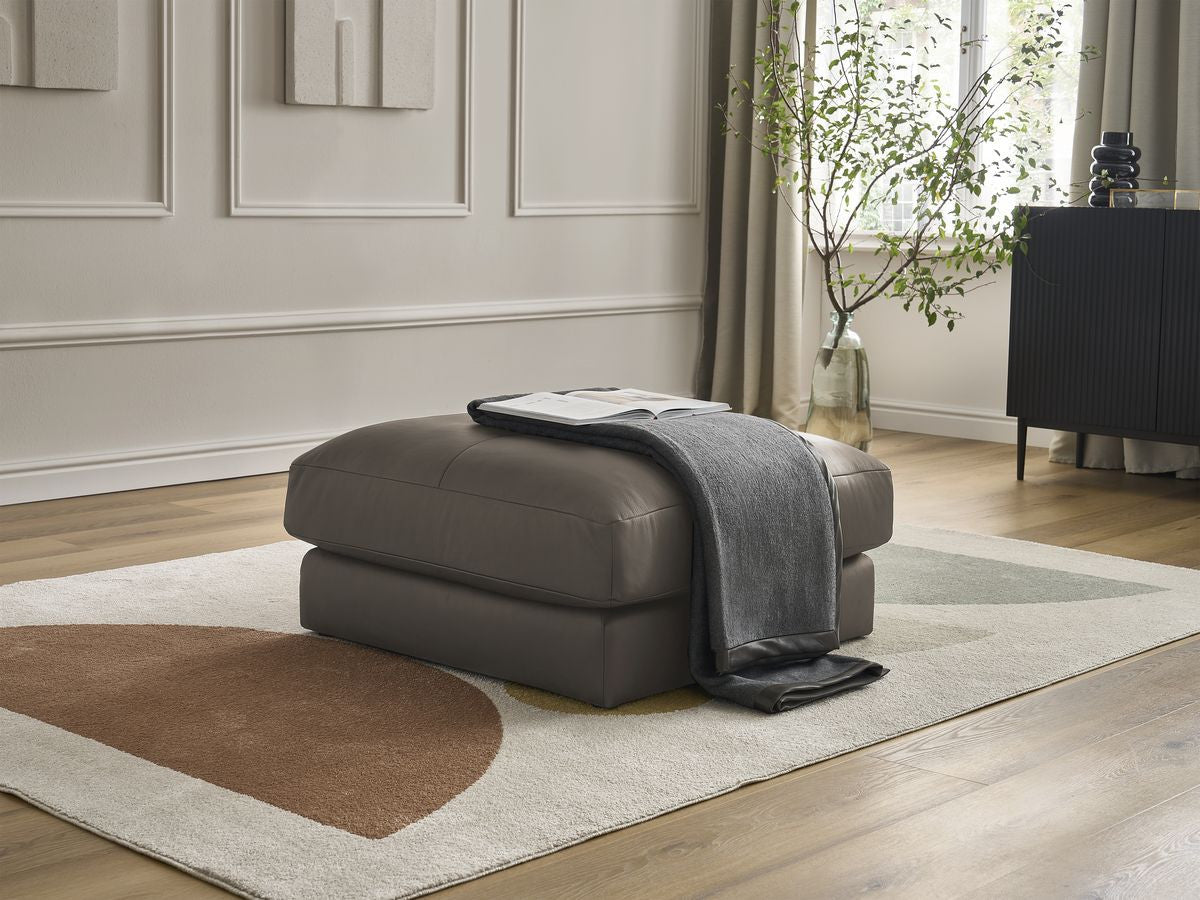 Pouf LEONARD cuir de vache
