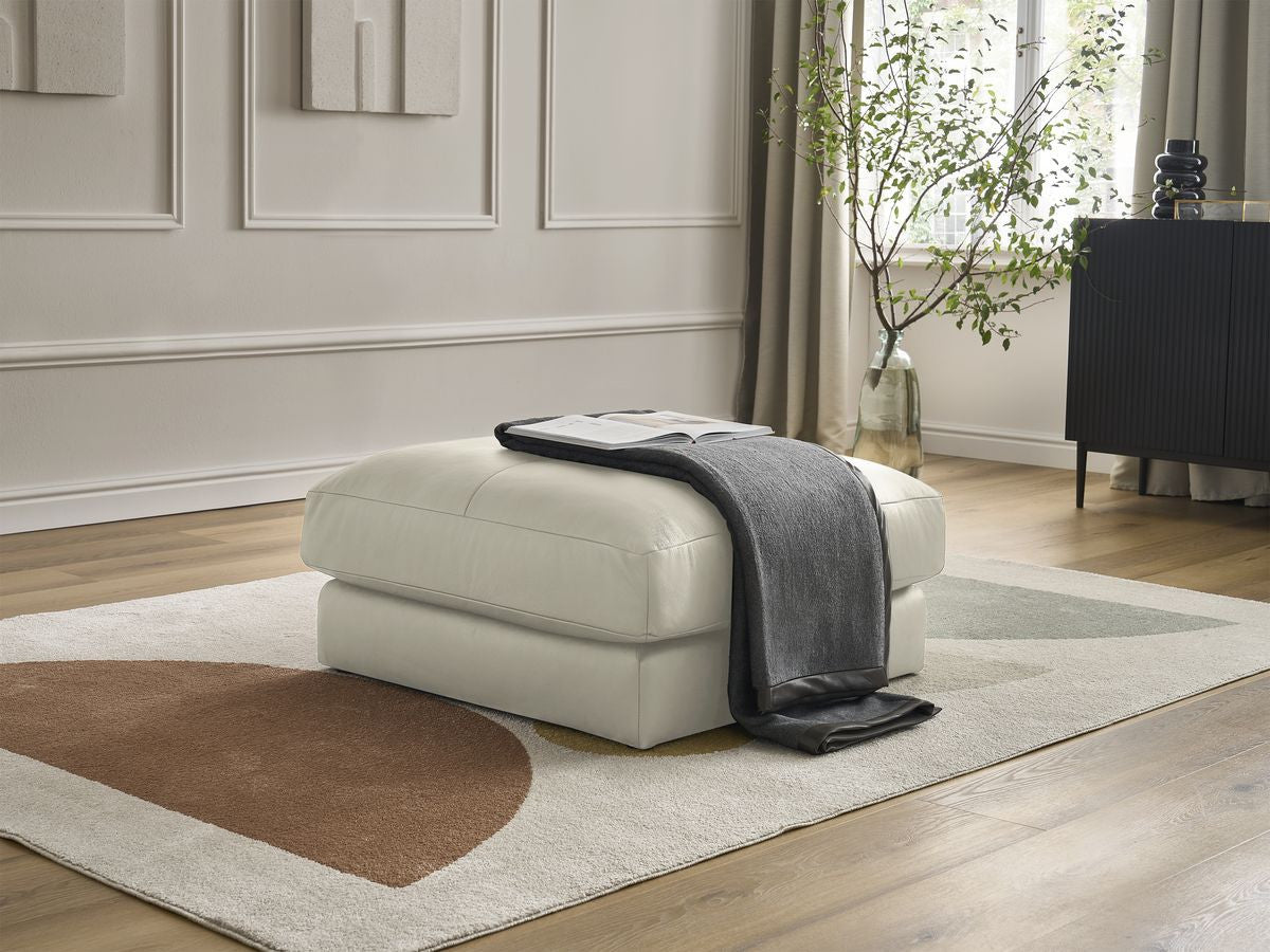 Pouf LEONARD cuir de vache