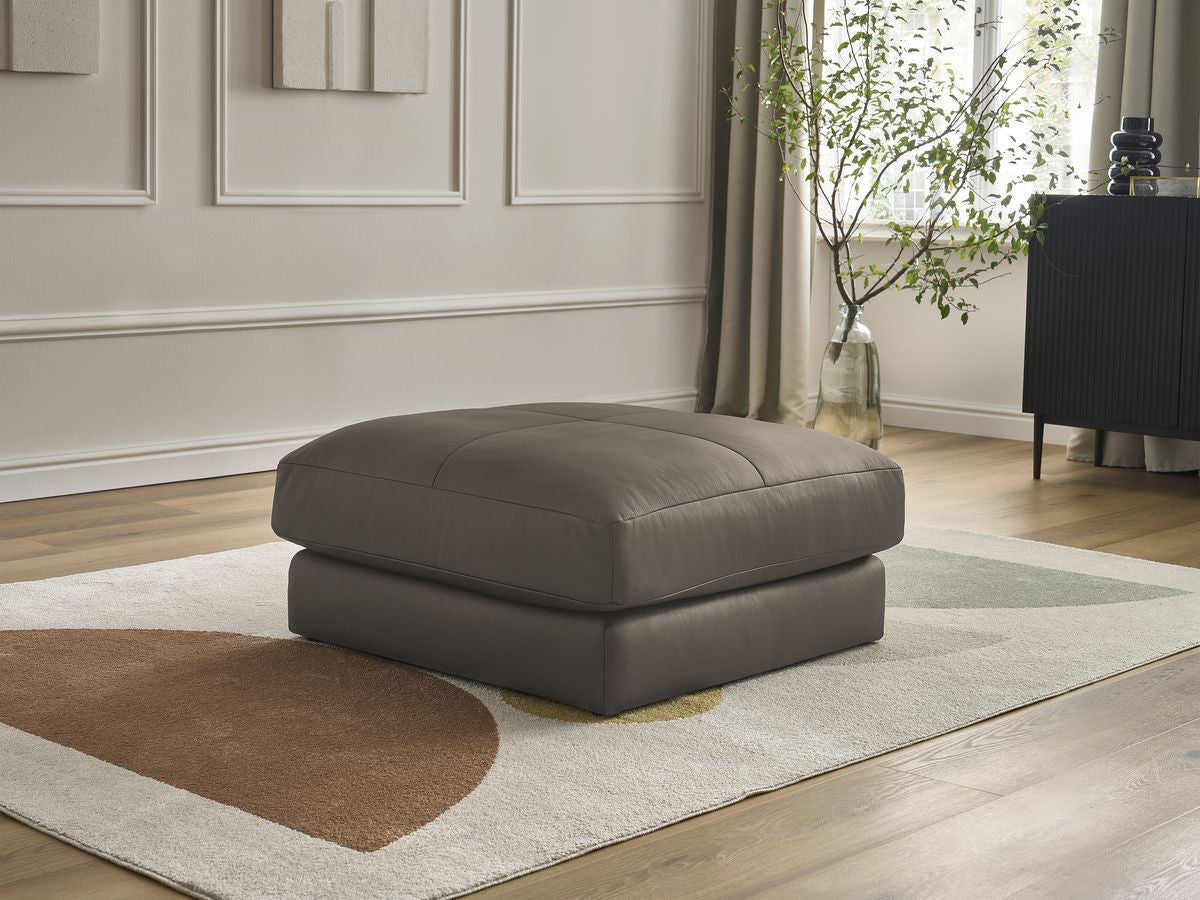 Pouf LEONARD cuir de vache