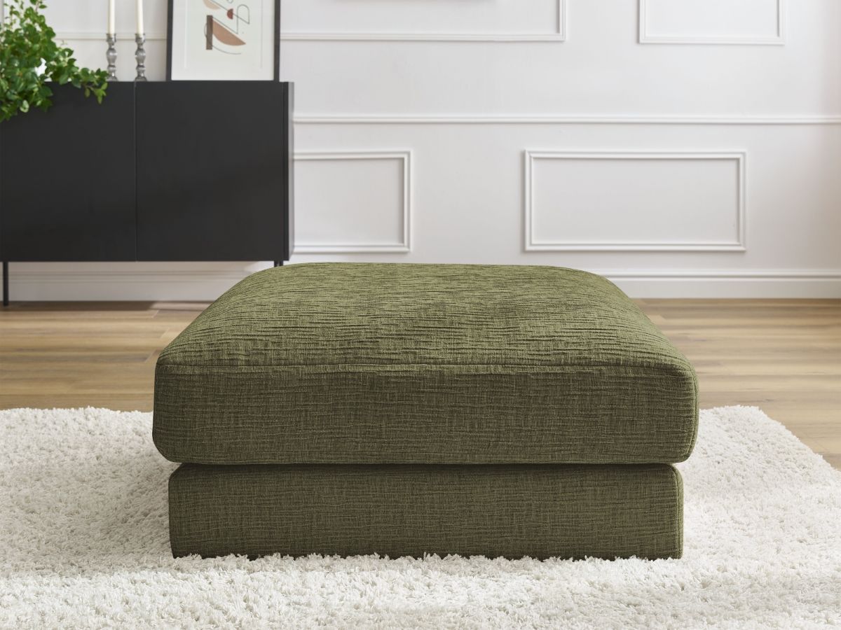 Pouf LEONARD tissu texturé