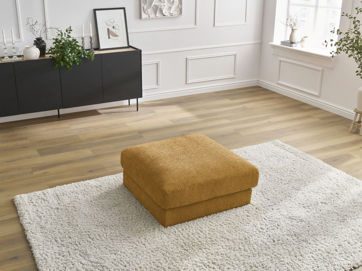 Pouf LEONARD tissu texturé
