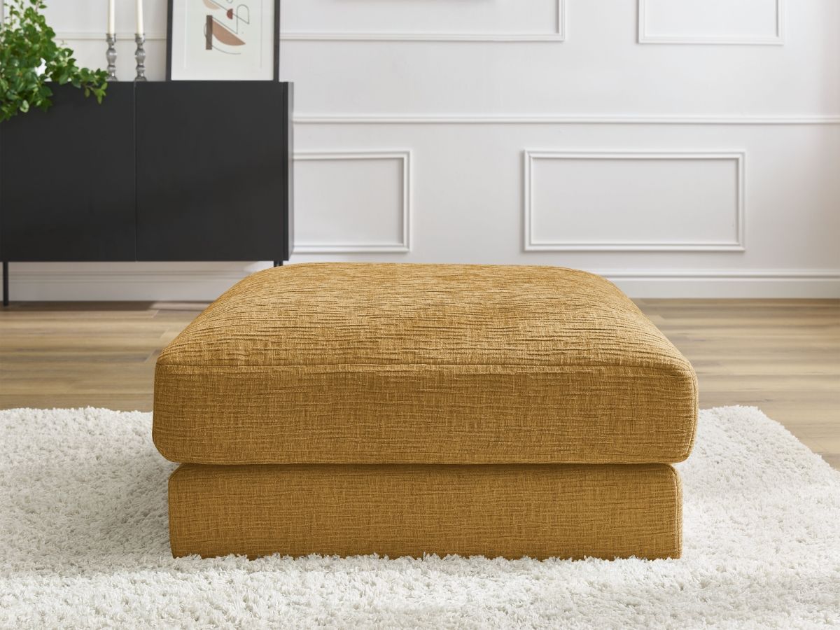 Pouf LEONARD tissu texturé