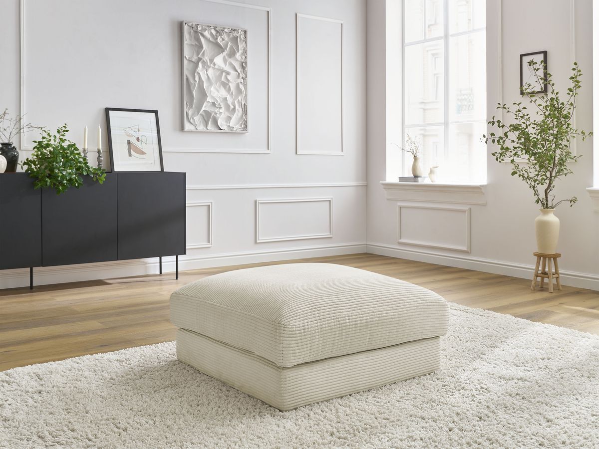 Pouf LEONARD velours côtelé