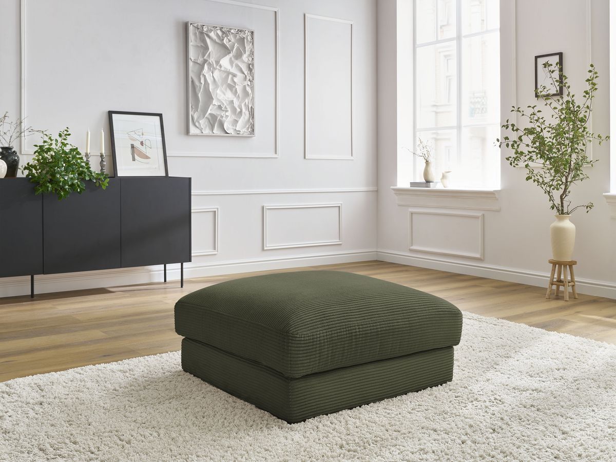 Pouf LEONARD velours côtelé