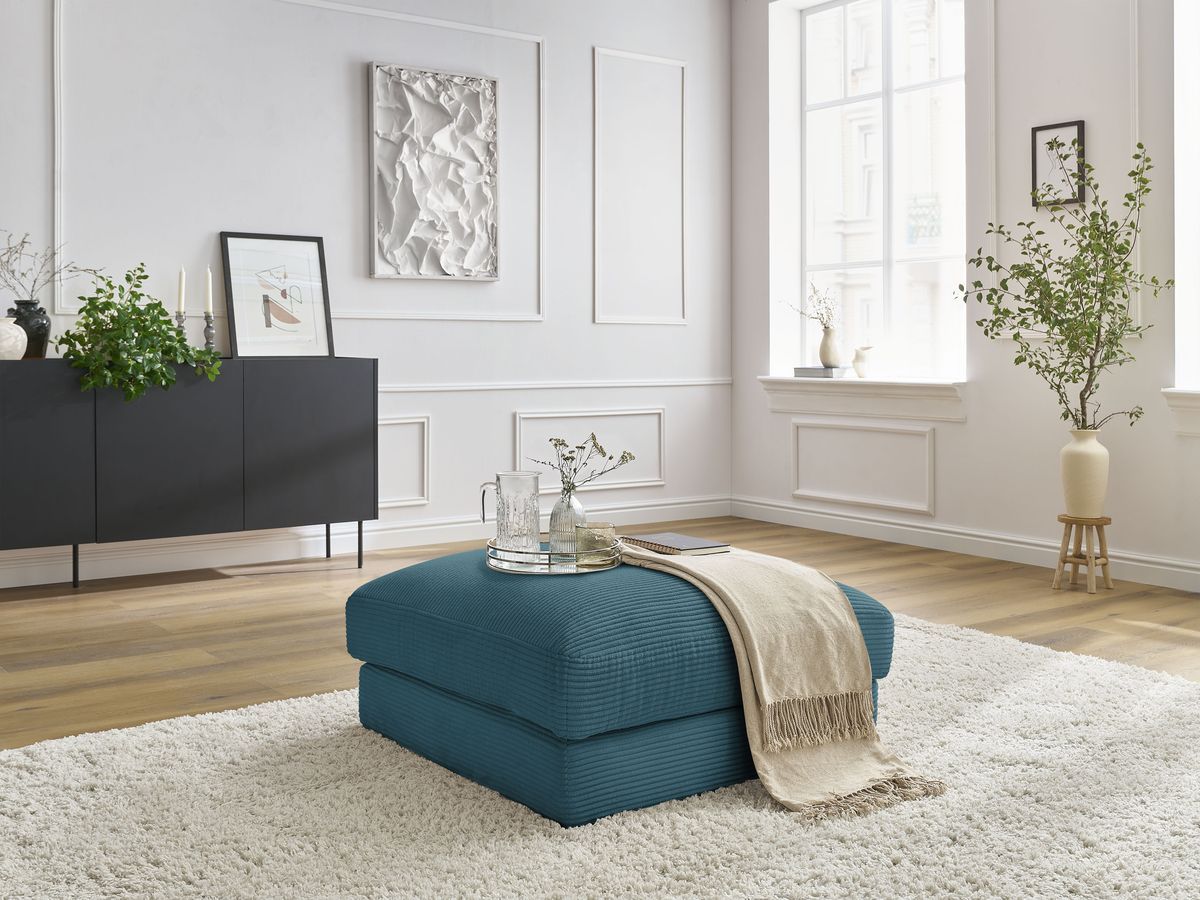 Pouf LEONARD velours côtelé