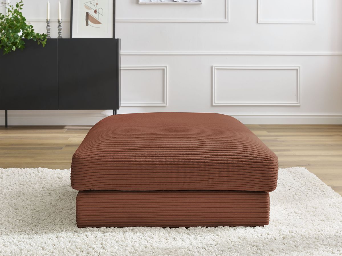 Pouf LEONARD velours côtelé