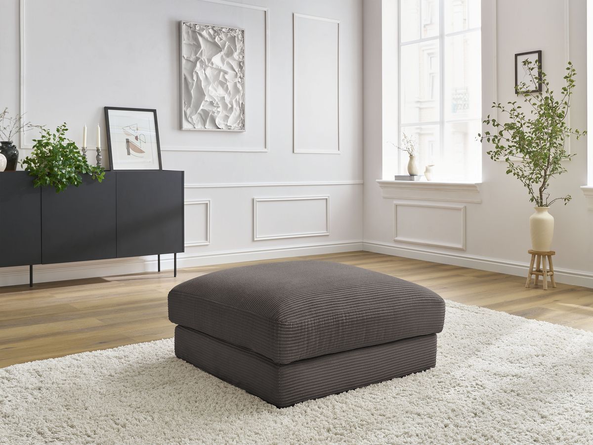 Pouf LEONARD velours côtelé