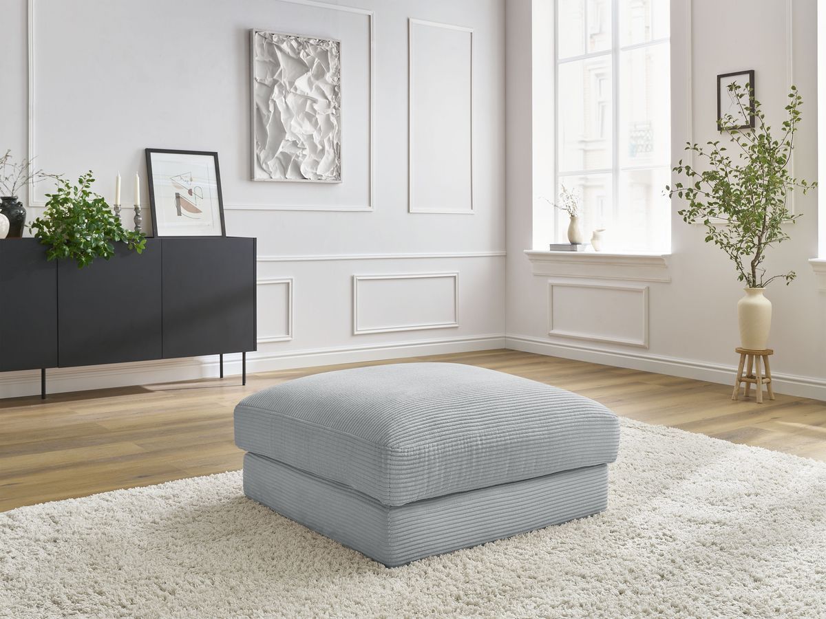 Pouf LEONARD velours côtelé