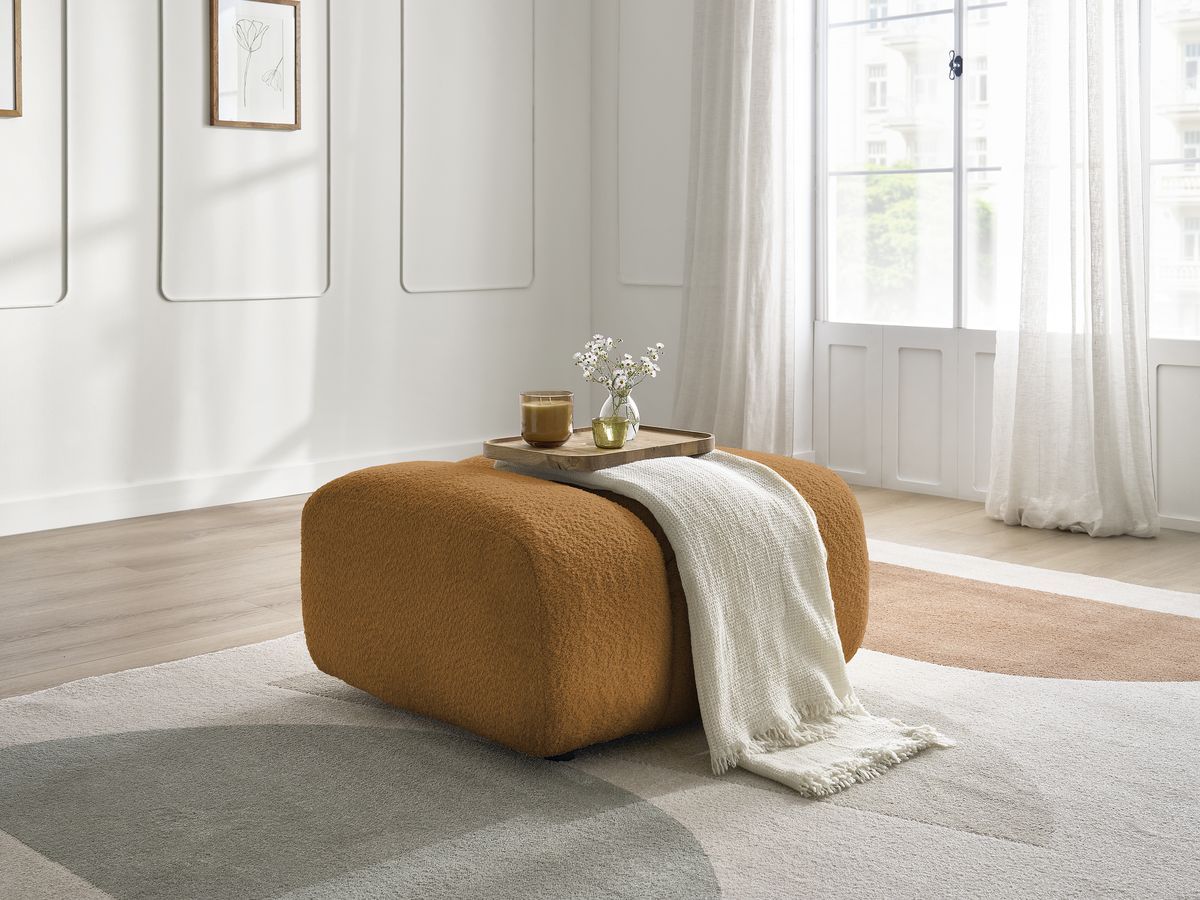 Pouf TALIA tissu bouclette