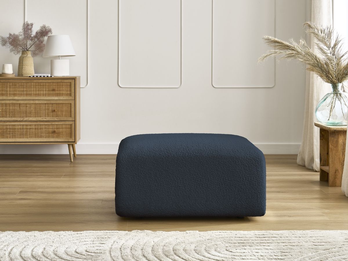 Pouf TINA tissu bouclette