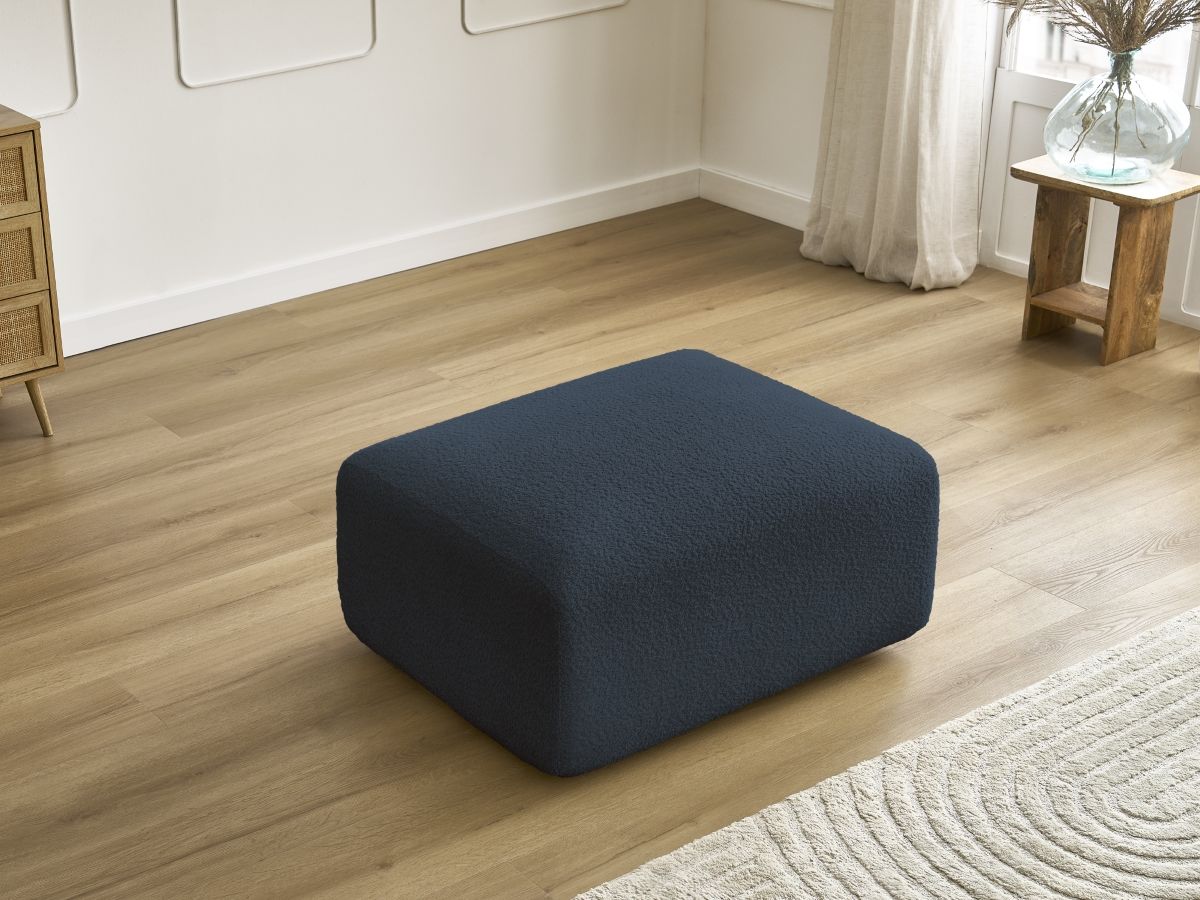 Pouf TINA tissu bouclette