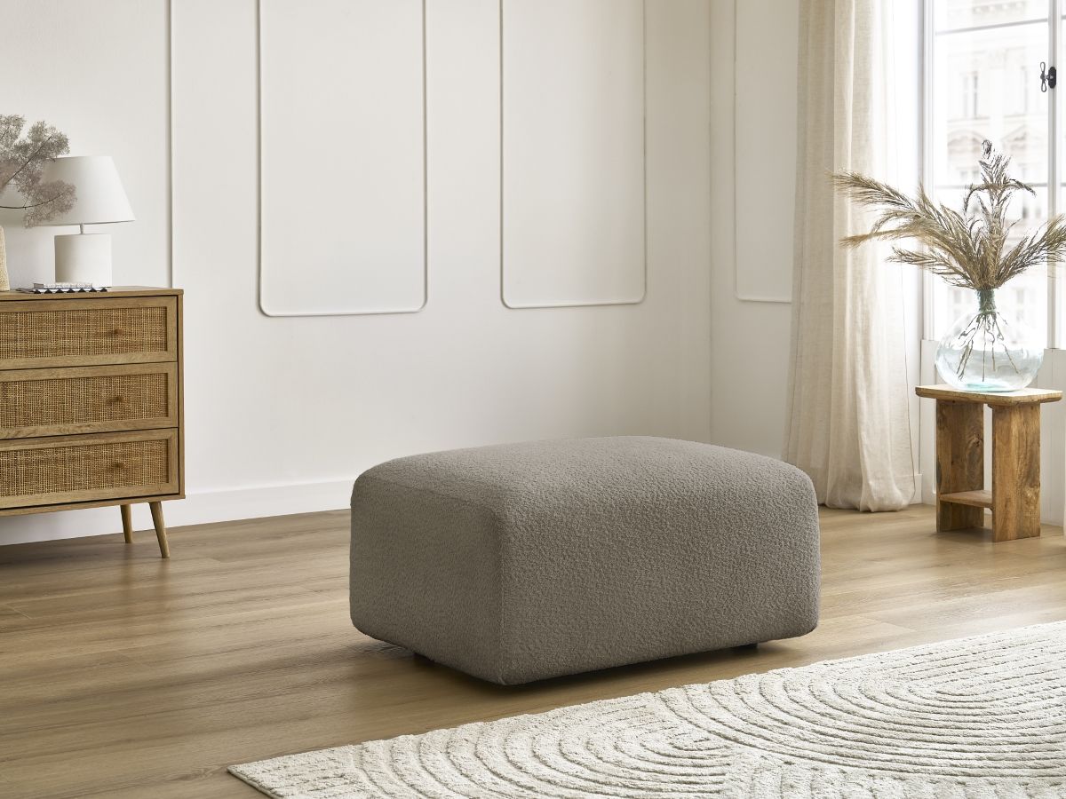 Pouf TINA tissu bouclette