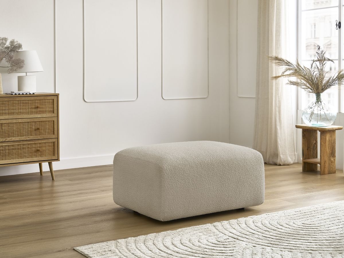 Pouf TINA tissu bouclette