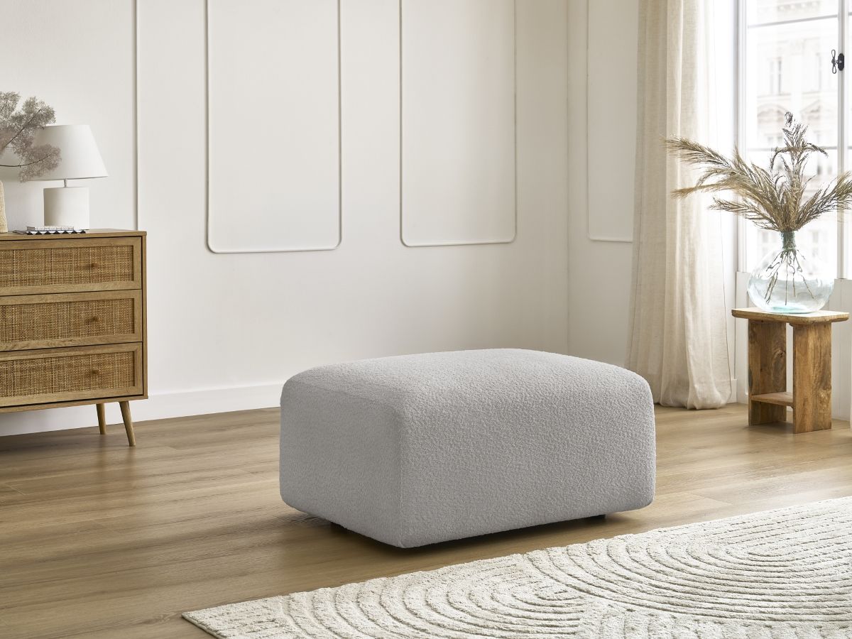 Pouf TINA tissu bouclette