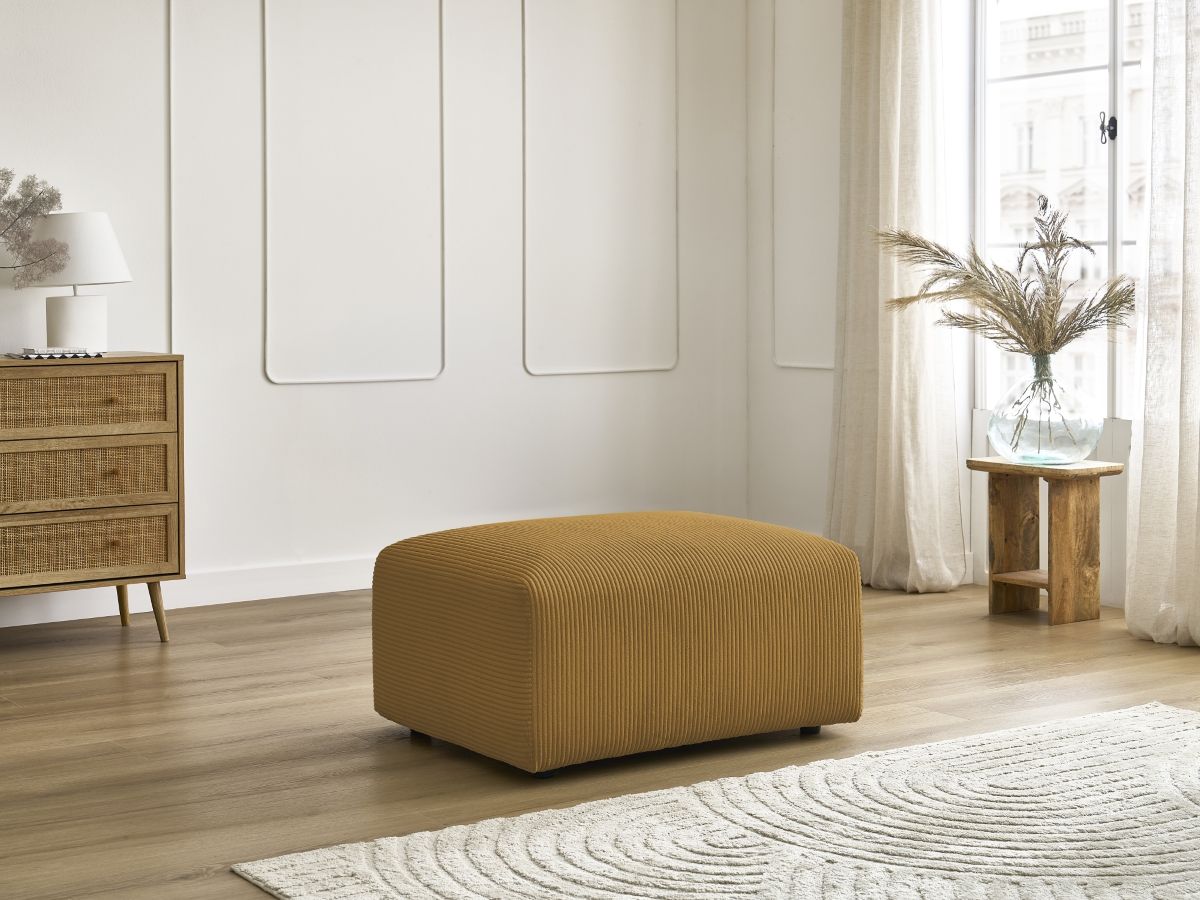 Pouf TINA velours côtelé