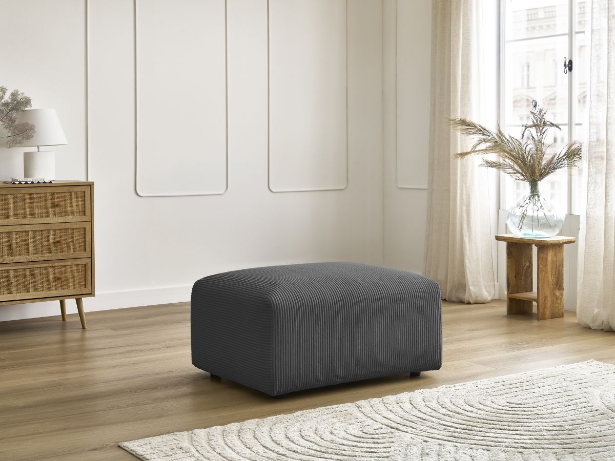 Pouf TINA velours côtelé