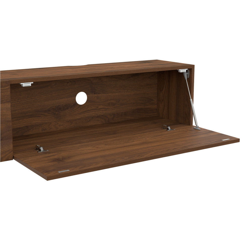 Meuble TV suspendu Michigan effet noyer 180cm