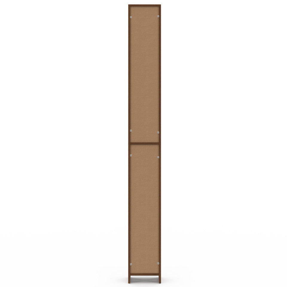 Colonne salle de bain Tom effet noyer 2 portes 4 niches