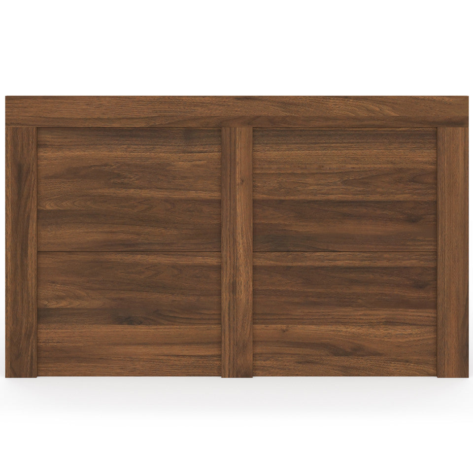 Lit coffre Sicilia 140x190cm effet bois noyer
