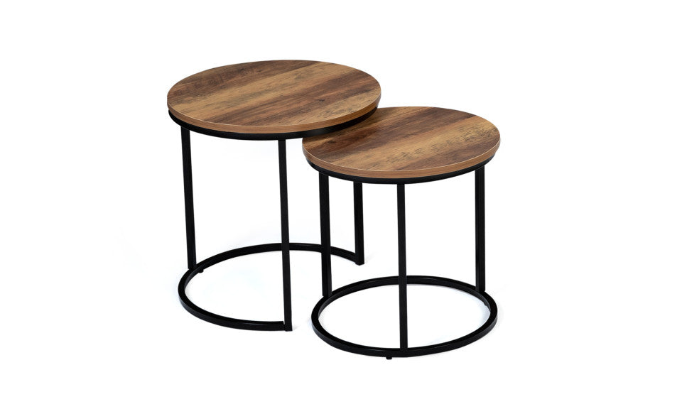 Tables basses rondes gigognes Elize - lot de 3