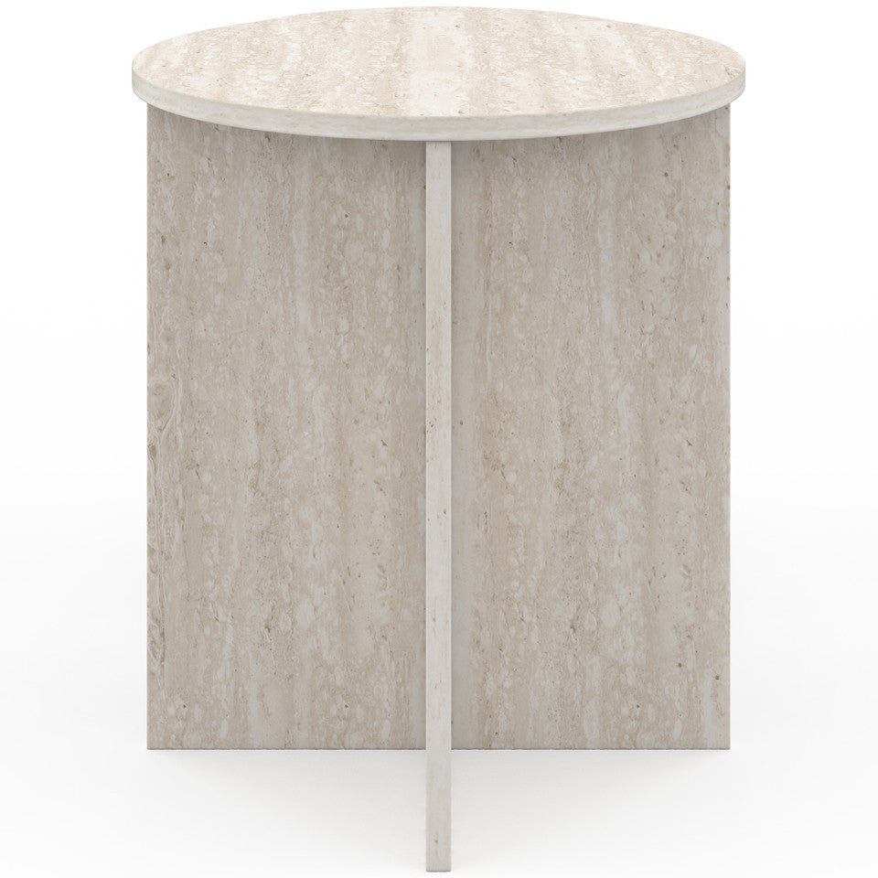 Tables d'appoint Gabin effet travertin - lot de 2