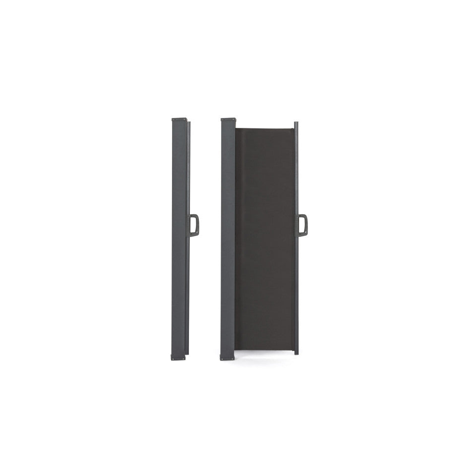 Paravent rétractable 400x200cm gris anthracite