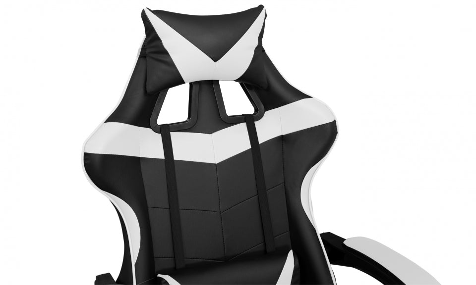 Fauteuil de bureau spécial gaming noir et blanc