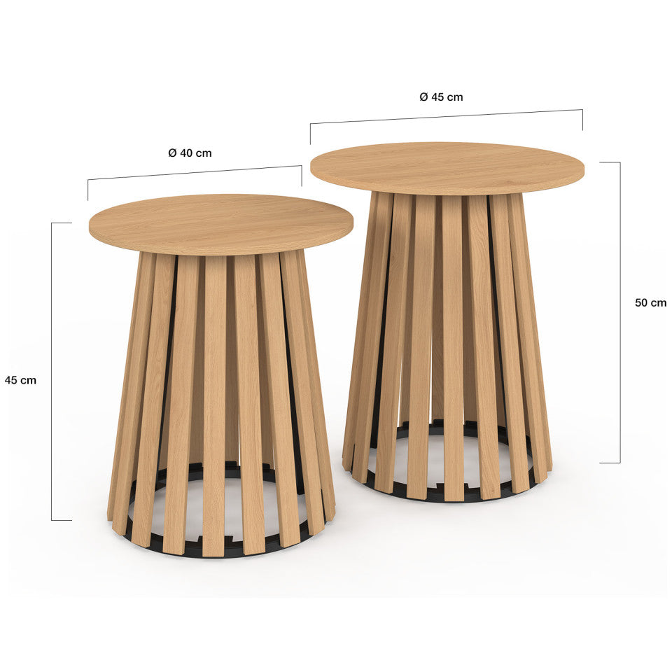Tables d'appoint Camélia - lot de 2