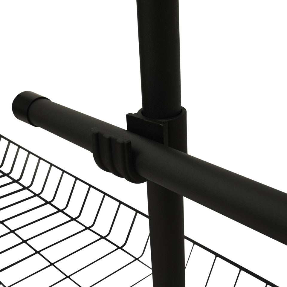 Penderie télescopique avec rangements intégrés H278cm