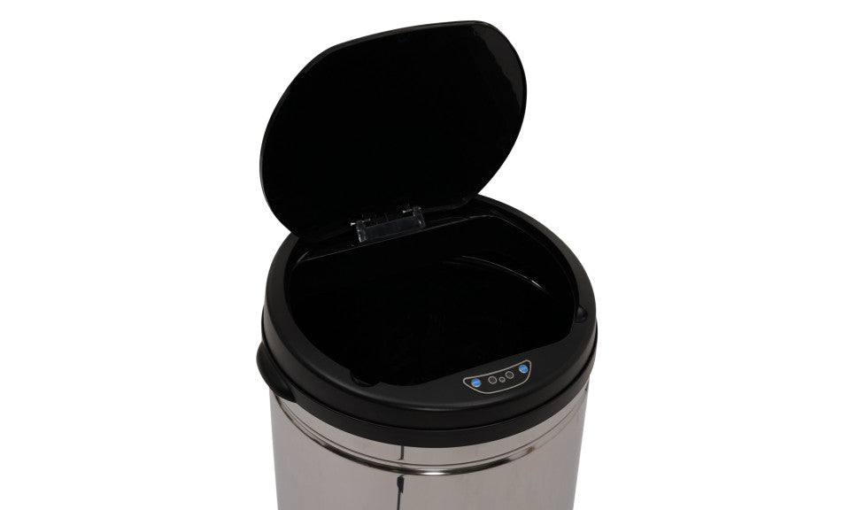 Poubelle automatique ronde 50L Silver