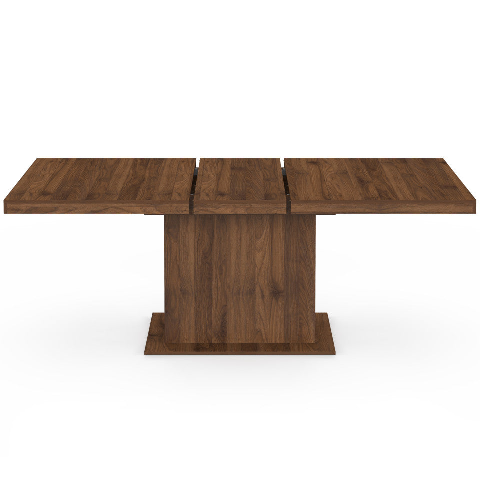 Table à manger extensible Tania effet noyer 160-200cm