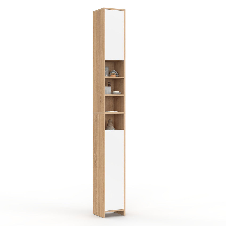 Colonne salle de bain Tom 2 portes 4 niches