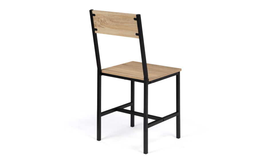 Chaises Memphis bois et métal - lot de 6