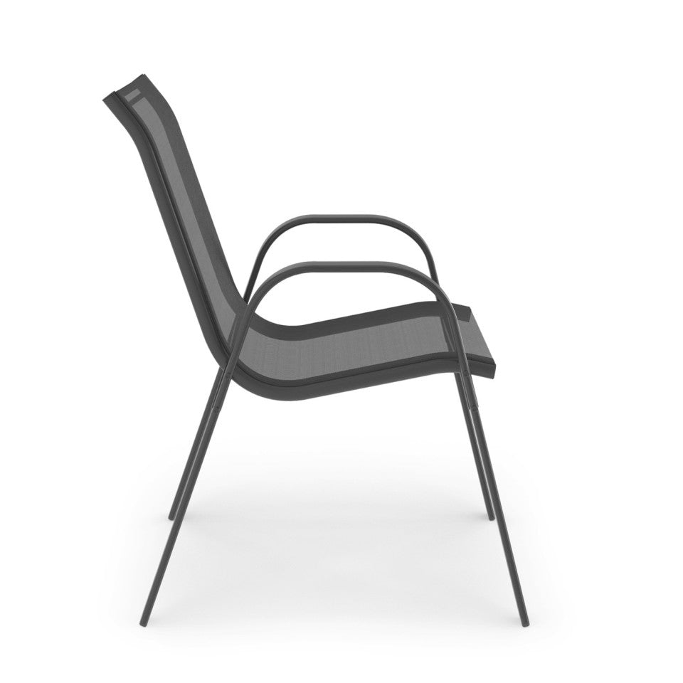 Ensemble repas extensible 8 places en polywood gris