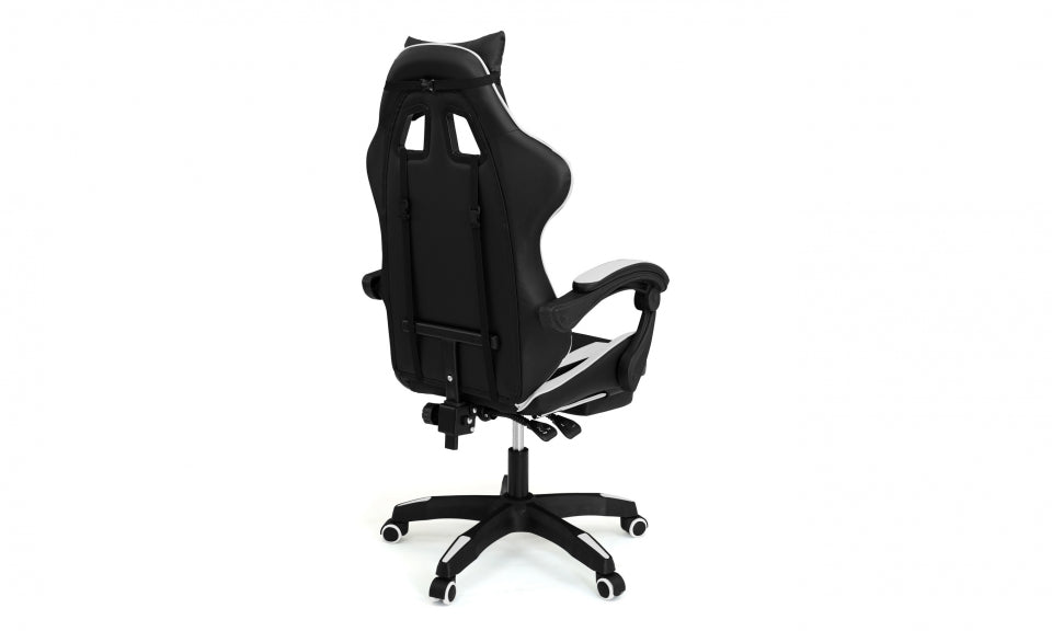 Fauteuil de bureau spécial gaming noir et blanc