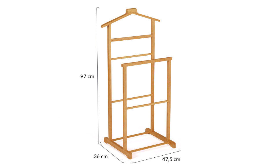 Valet de chambre Maya double portant en bambou